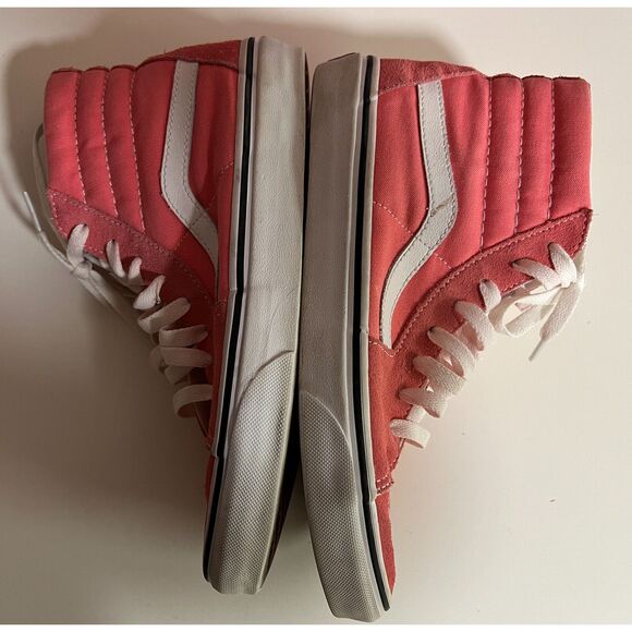 Vans SK8 high tops in pink & white. Size 7(M); 8.5(W) - Picture 6 of 8